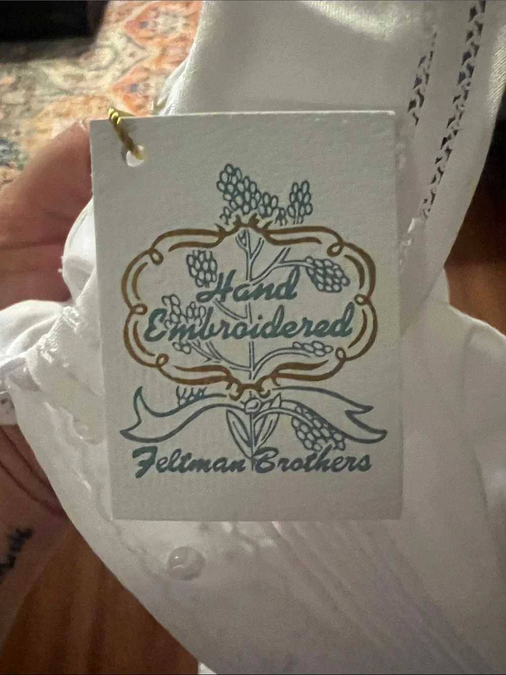 Feltman Brothers Hand Embroidered Christening Short Set Size 12 Months
